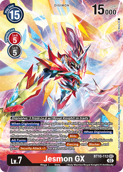 (112) Digimon TCG Xros Encounter Single: Jesmon GX (BT10-112) (V.2)  Alternative Art