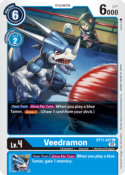 (027) Digimon TCG Dimensional Phase Single: Veedramon (BT11-027) (V.1)  Uncommon