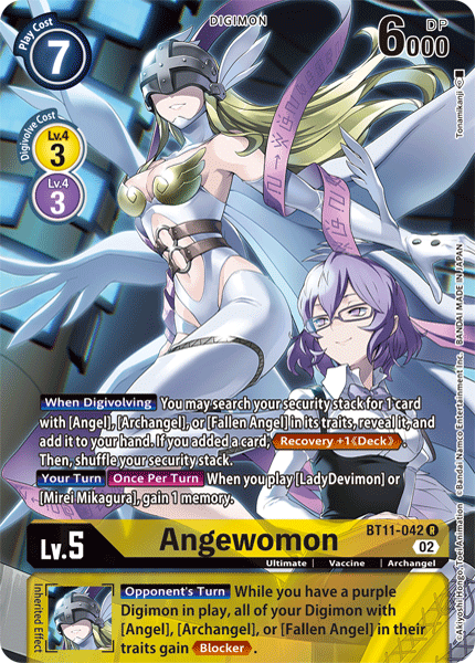 (042) Digimon TCG Dimensional Phase Single: Angewomon (BT11-042) (Holo)  Alternative Art