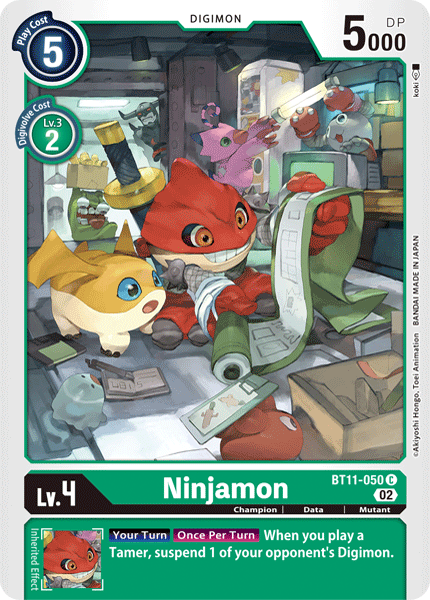 (050) Digimon TCG Dimensional Phase Single: Ninjamon (BT11-050) (V.1)  Common