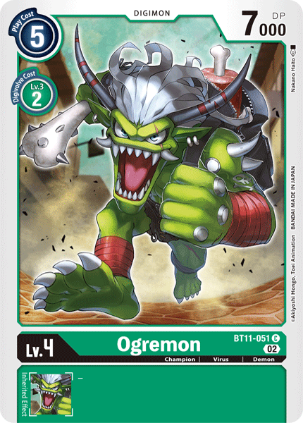 (051) Digimon TCG Dimensional Phase Single: Ogremon (BT11-051) (V.1)  Common