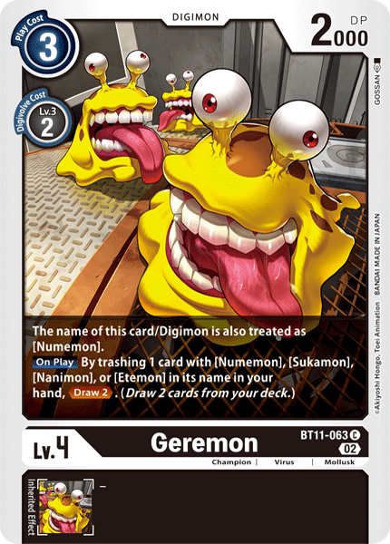 (063) Digimon TCG Dimensional Phase Single: Geremon (BT11-063) (V.1)  Common