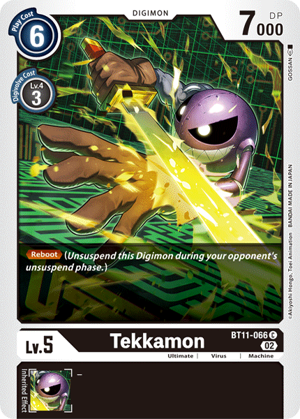 (066) Digimon TCG Dimensional Phase Single: Tekkamon (BT11-066) (V.1)  Common