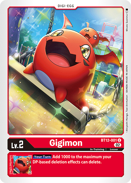 (001) Digimon TCG Across Time Single: Gigimon (BT12-001)  Uncommon