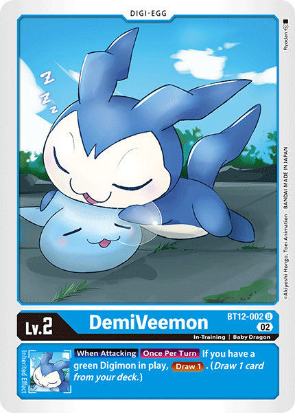 (002) Digimon TCG Across Time Single: DemiVeemon (BT12-002)  Uncommon