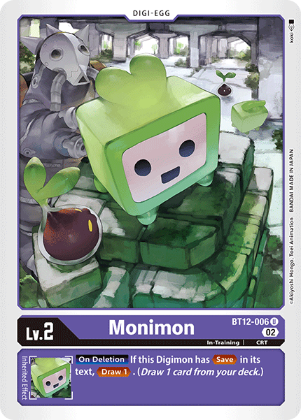 (006) Digimon TCG Across Time Single: Monimon (BT12-006)  Uncommon