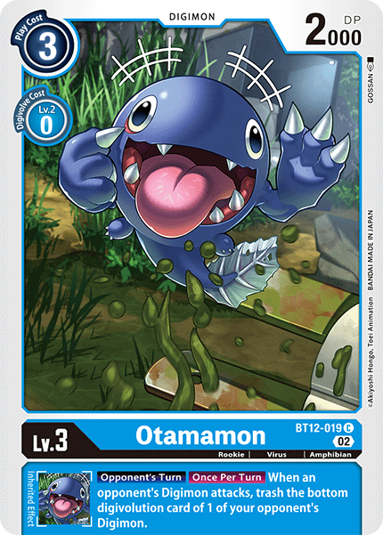 (019) Digimon TCG Across Time Single: Otamamon (BT12-019)  Common