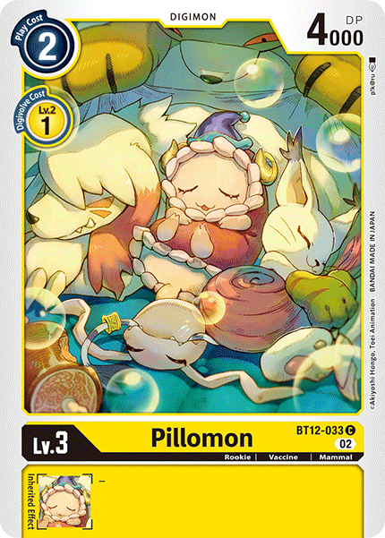 (033) Digimon TCG Across Time Single: Pillomon (BT12-033)  Common