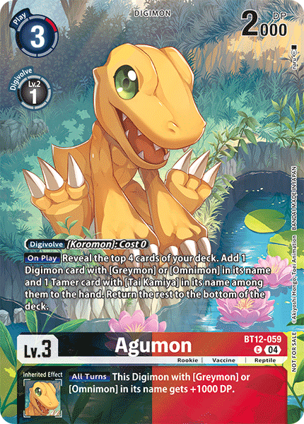 (BT12-059) Digimon TCG Digimon Liberator Single: Agumon (BT12-059)  Alternative Art