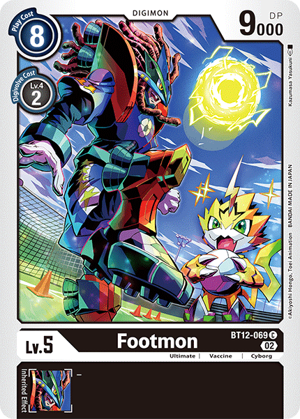 (069) Digimon TCG Across Time Single: Footmon (BT12-069)  Common