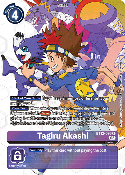 (096) Digimon TCG Across Time Single: Tagiru Akashi (BT12-096) (V.2)  Alternative Art