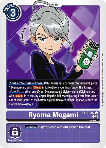 (097) Digimon TCG Across Time Single: Ryoma Mogami (BT12-097)  Uncommon