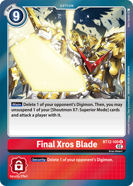 (100) Digimon TCG Across Time Single: Final Xros Blade (BT12-100)  Rare