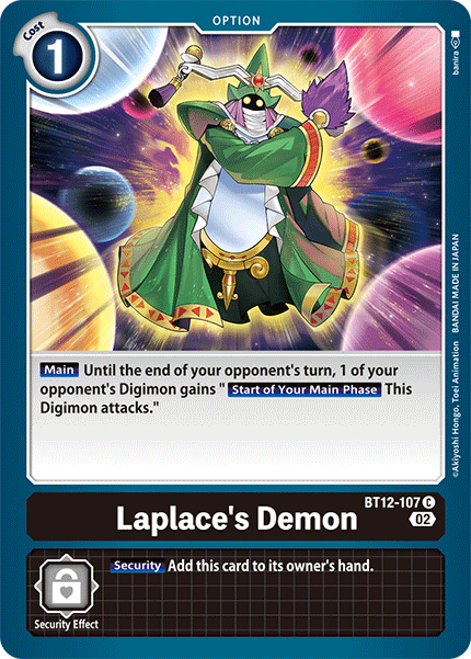 (107) Digimon TCG Across Time Single: Laplace's Demon (BT12-107)  Common
