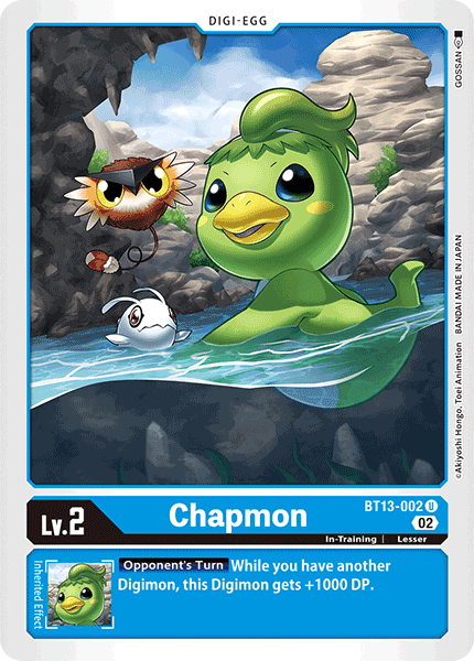 (002) Digimon TCG Versus Royal Knights Single: Chapmon (BT13-002)  Uncommon