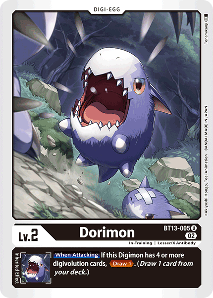 (005) Digimon TCG Versus Royal Knights Single: Dorimon (BT13-005)  Uncommon
