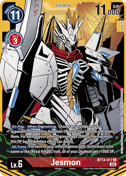 (017) Digimon TCG Versus Royal Knights Single: Jesmon (BT13-017) (V.2)  Alternative Art
