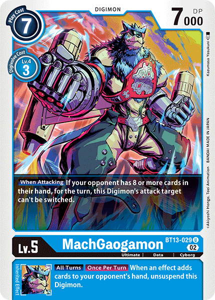 (029) Digimon TCG Versus Royal Knights Single: MachGaogamon (BT13-029)  Uncommon
