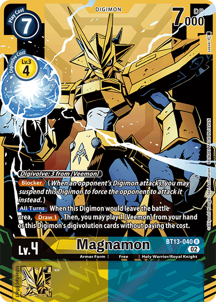 (040) Digimon TCG Versus Royal Knights Single: Magnamon (BT13-040) (V.2)  Alternative Art