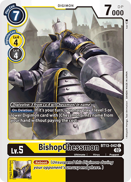 (042) Digimon TCG Versus Royal Knights Single: BishopChessmon (BT13-042)  Common