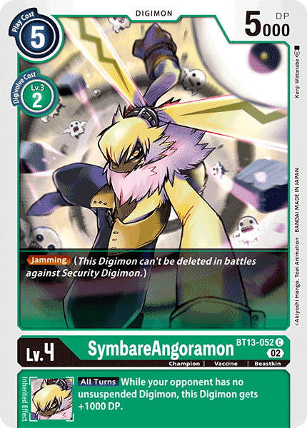 (052) Digimon TCG Versus Royal Knights Single: SymbareAngoramon (BT13-052)  Common