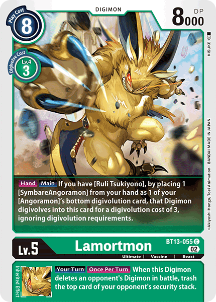 (055) Digimon TCG Versus Royal Knights Single: Lamortmon (BT13-055)  Common