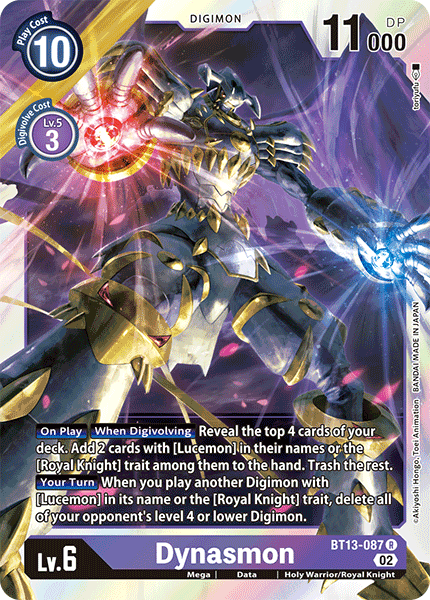 (087) Digimon TCG Versus Royal Knights Single: Dynasmon (BT13-087) (V.1)  Rare