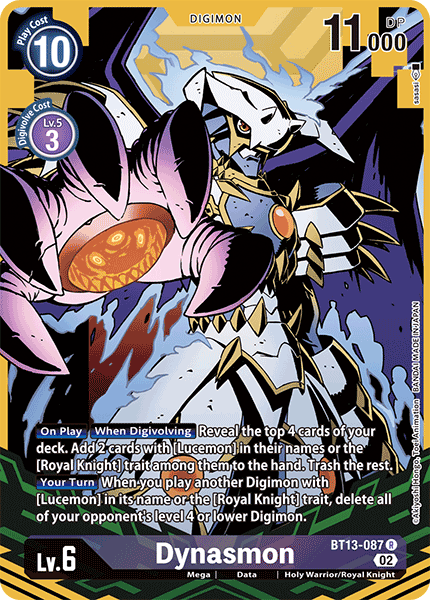 (087) Digimon TCG Versus Royal Knights Single: Dynasmon (BT13-087) (V.2)  Alternative Art