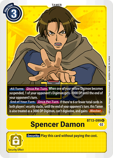 (099) Digimon TCG Versus Royal Knights Single: Spencer Damon (BT13-099)  Uncommon