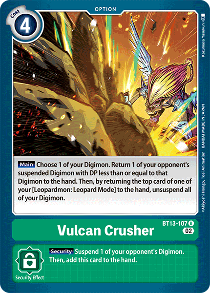 (107) Digimon TCG Versus Royal Knights Single: Vulcan Crusher (BT13-107)  Uncommon