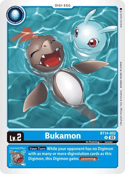 (002) Digimon TCG Blast Ace Single: Bukamon (BT14-002)  Uncommon