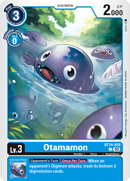(019) Digimon TCG Blast Ace Single: Otamamon (BT14-019)  Common