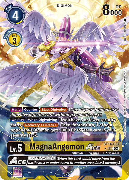 (037) Digimon TCG Blast Ace Single: MagnaAngemon Ace (BT14-037) (V.2)  Alternative Art