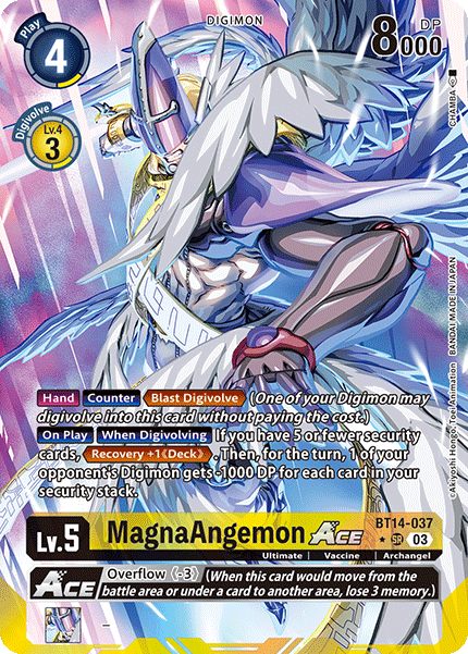 (037) Digimon TCG Blast Ace Single: MagnaAngemon Ace (BT14-037) (V.3)  Alternative Art