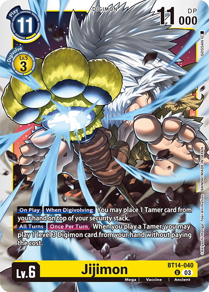 (040) Digimon TCG Blast Ace Single: Jijimon (BT14-040)  Uncommon