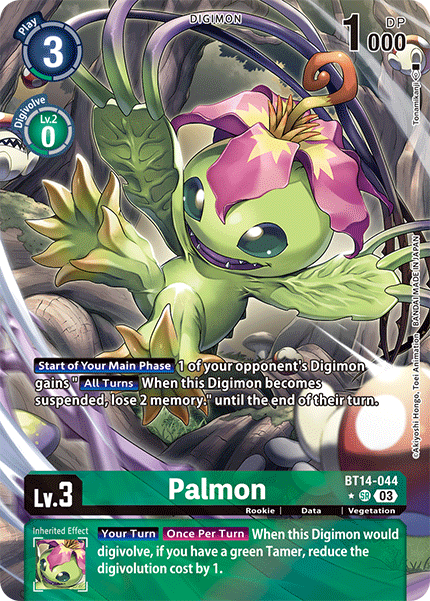 (044) Digimon TCG Blast Ace Single: Palmon (BT14-044) (V.2)  Alternative Art