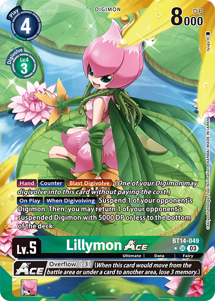 (049) Digimon TCG Blast Ace Single: Lillymon Ace (BT14-049) (V.2)  Alternative Art