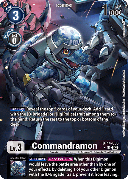 (056) Digimon TCG Blast Ace Single: Commandramon (BT14-056) (V.2)  Alternative Art
