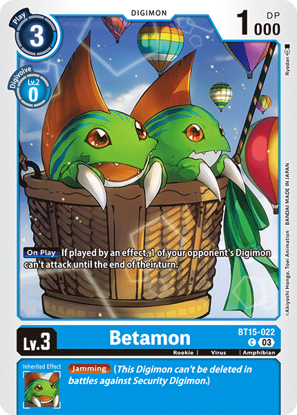(022) Digimon TCG Exceed Apocalypse Single: Betamon (BT15-022)  Common