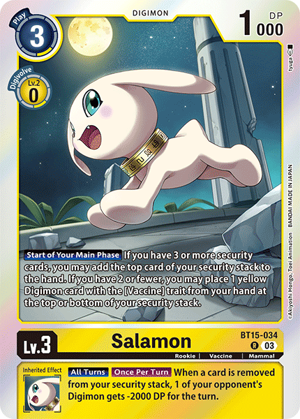(034) Digimon TCG Exceed Apocalypse Single: Salamon (BT15-034)  Rare