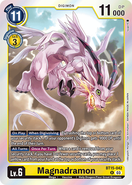 (042) Digimon TCG Exceed Apocalypse Single: Magnadramon (BT15-042)  Rare