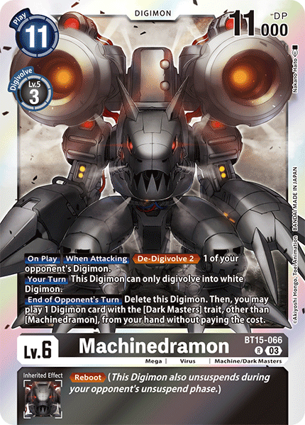 (066) Digimon TCG Exceed Apocalypse Single: Machinedramon (BT15-066)  Rare