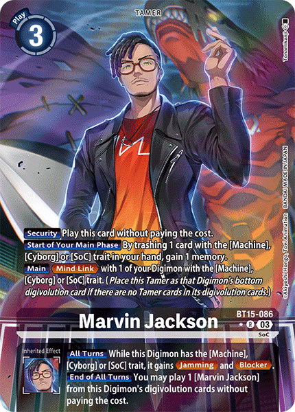 (086) Digimon TCG Exceed Apocalypse Single: Marvin Jackson (BT15-086) (V.2)  Alternative Art