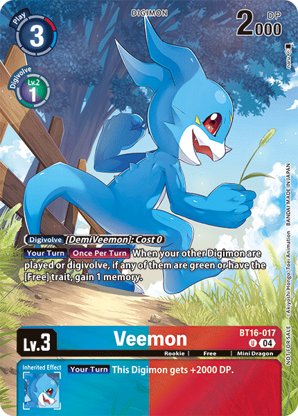 (BT16-017) Digimon TCG Digimon Liberator Single: Veemon (BT16-017)  Alternative Art