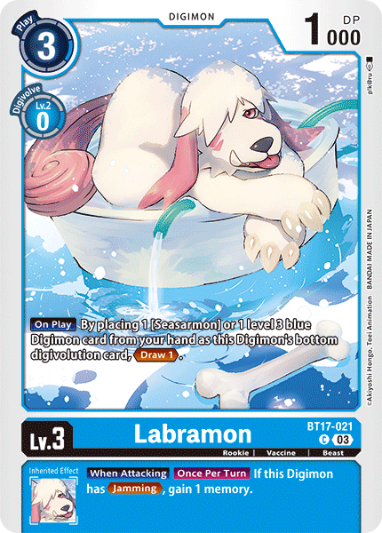 (021) Digimon TCG Secret Crisis Single: Labramon (BT17-021)  Common