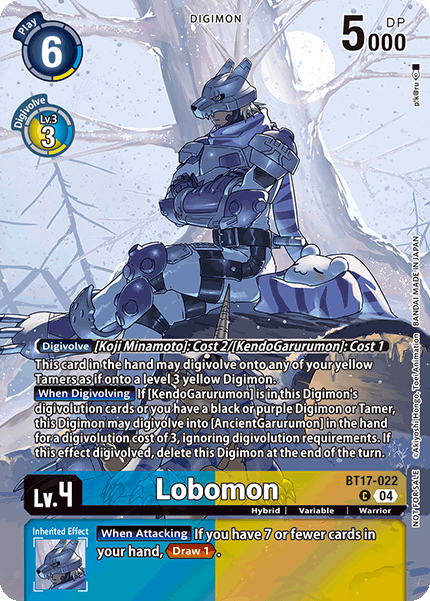 (BT17-022) Digimon TCG Chain of Liberation Single: Lobomon (BT17-022)  Alternative Art