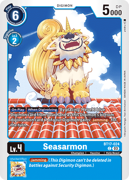 (024) Digimon TCG Secret Crisis Single: Seasarmon (BT17-024)  Common