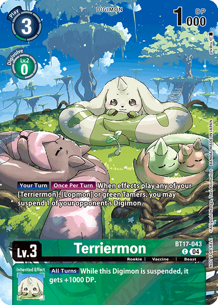(BT17-043) Digimon TCG Chain of Liberation Single: Terriermon (BT17-043)  Alternative Art