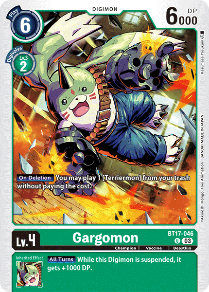 (046) Digimon TCG Secret Crisis Single: Gargomon (BT17-046)  Uncommon