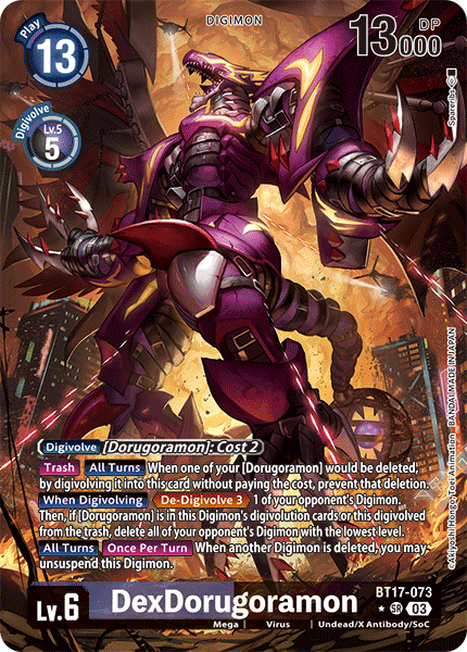 (073) Digimon TCG Secret Crisis Single: DexDorugoramon (BT17-073) (V.2)  Alternative Art